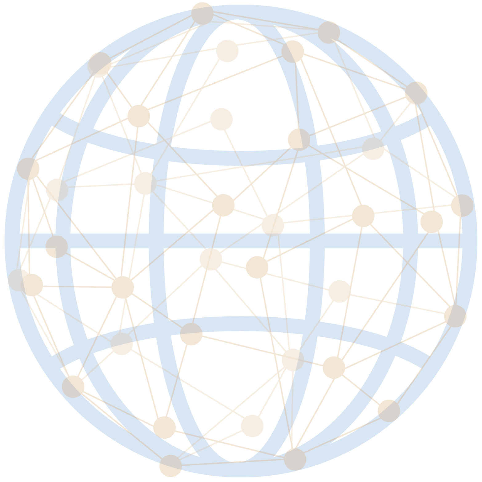 globe with simplified, bold lines